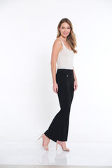 EASE-Y-FIT KNIT FLARE LEG PANT - Black