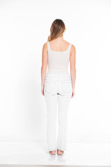 Flare Leg Jean - White