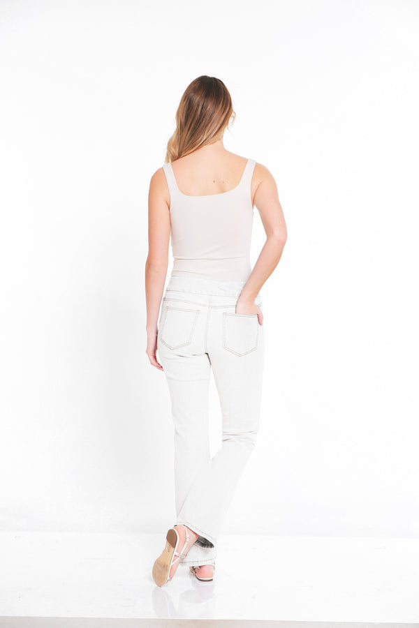 Flare Leg Jean - White