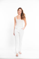 Flare Leg Jean - White