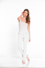 Flare Leg Jean - White