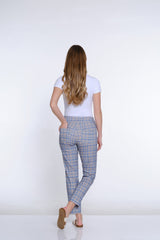 Print Ankle Pant - Plaid Multi