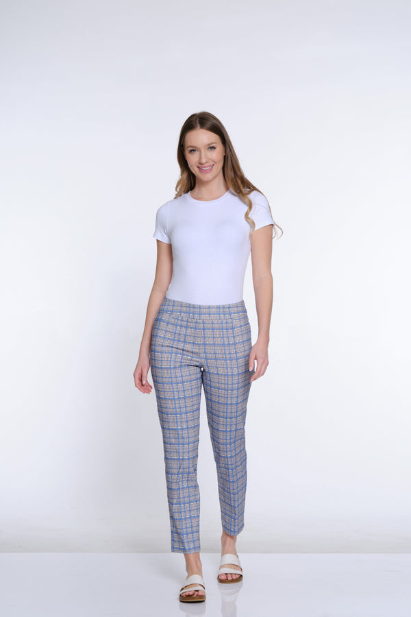 Plus Print Ankle Pant - Plaid Multi