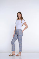 Plus Print Ankle Pant - Plaid Multi