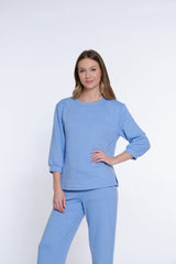 Jacquard Knit Top - Women's - Cornflower