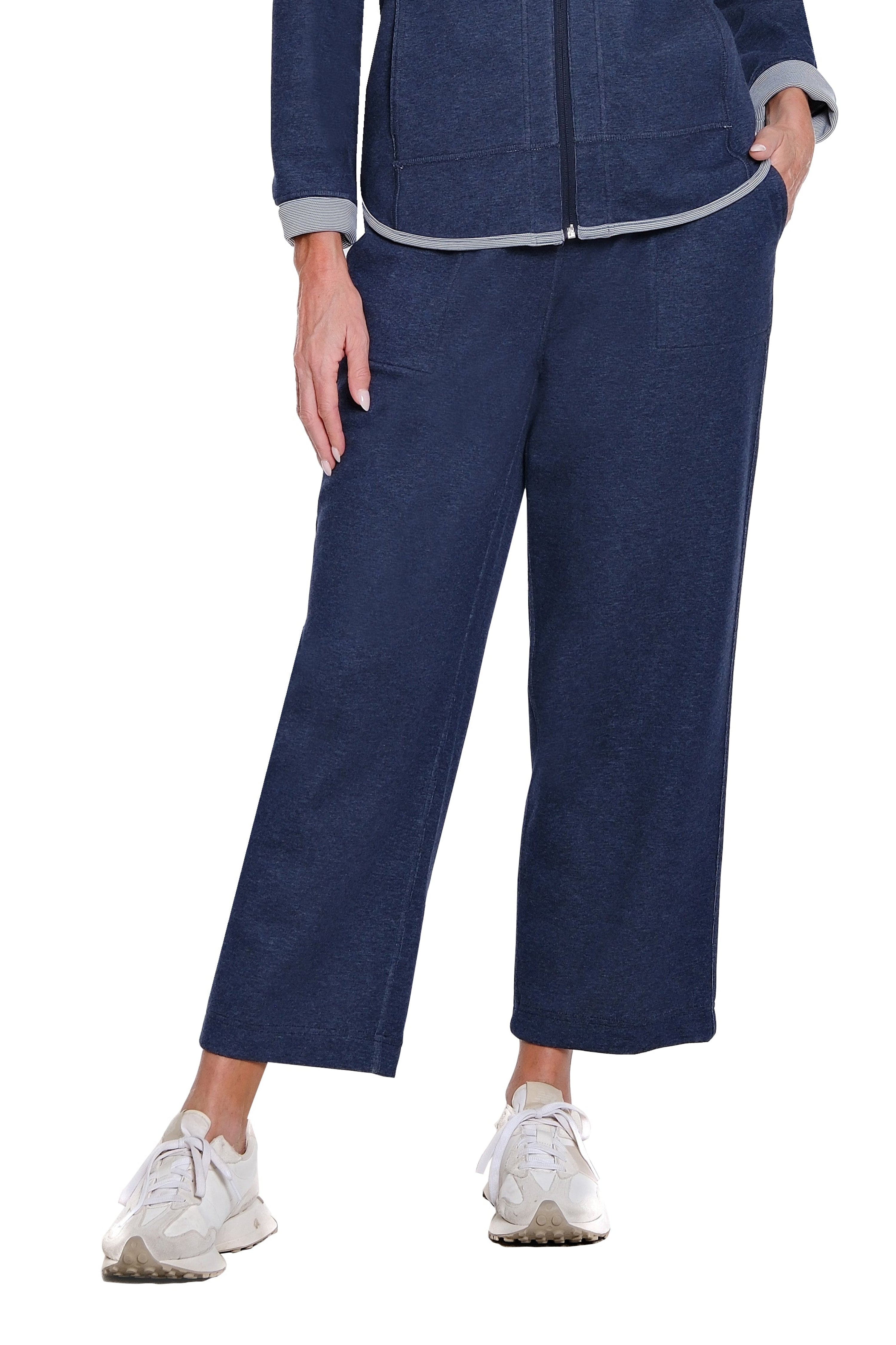 Reversible Knit Pull-On Ankle Pant - Plus - Midnight