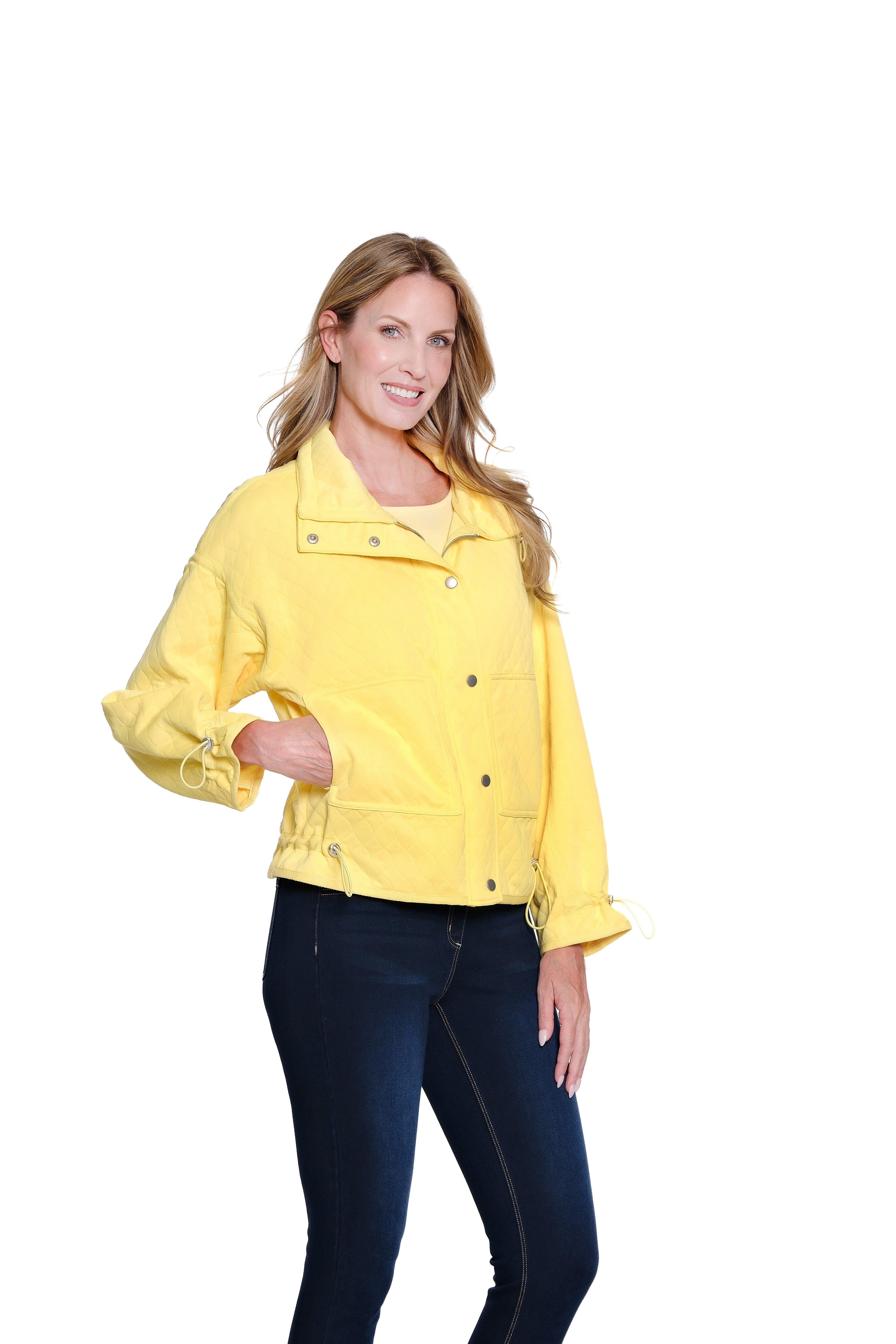Quilted Knit Jacket - Daffodil