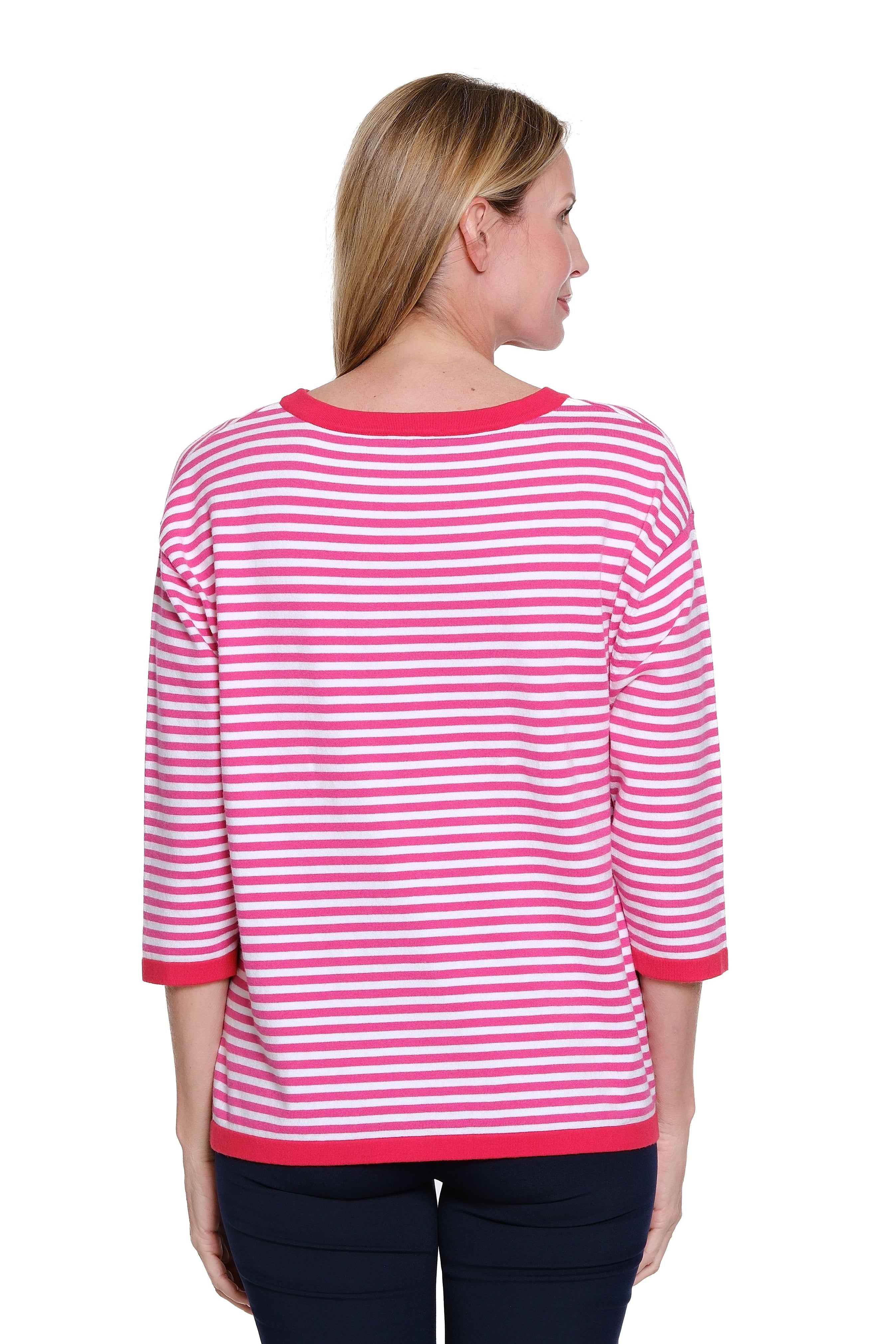 Striped Sweater - Candy Pink