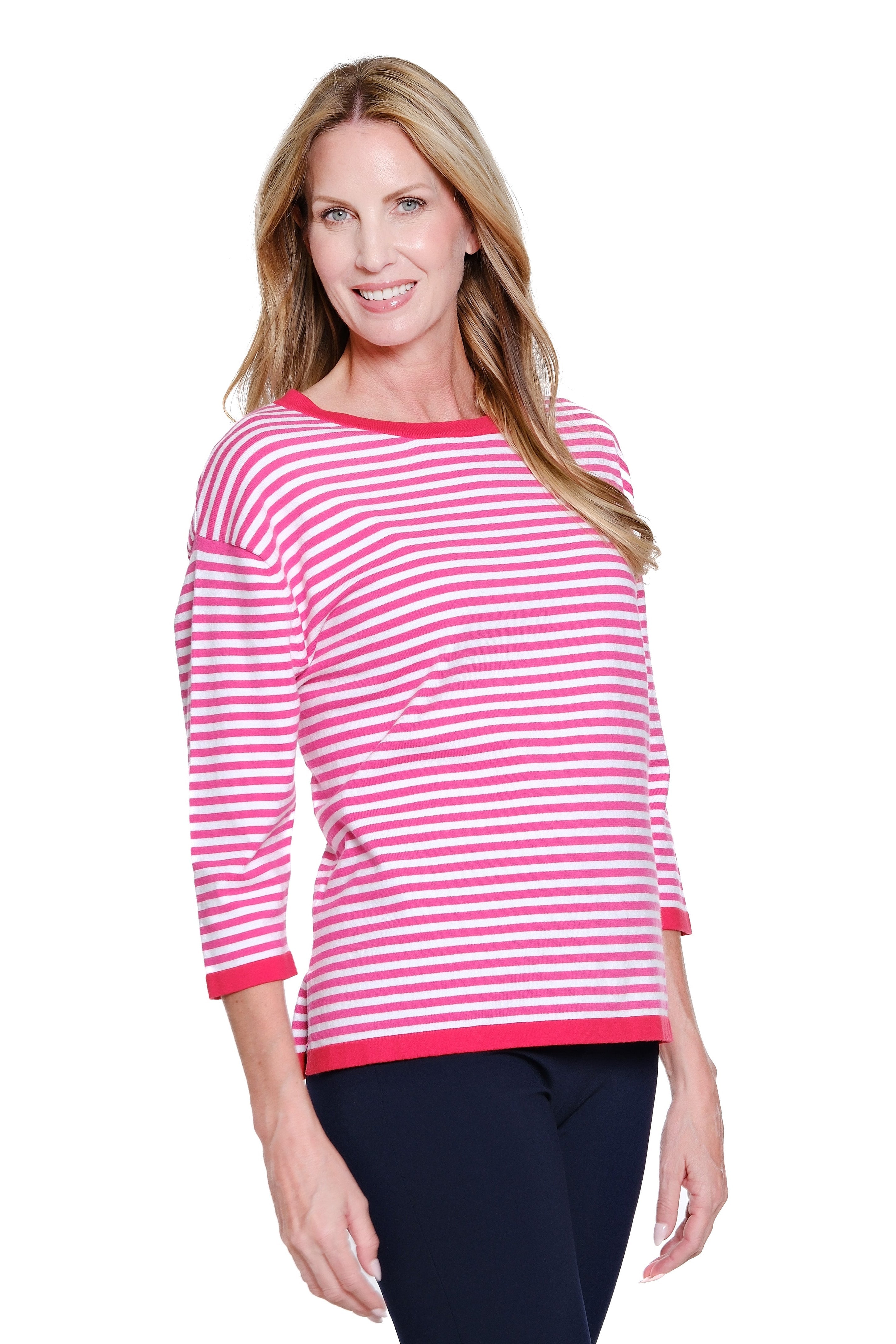 Striped Sweater - Candy Pink