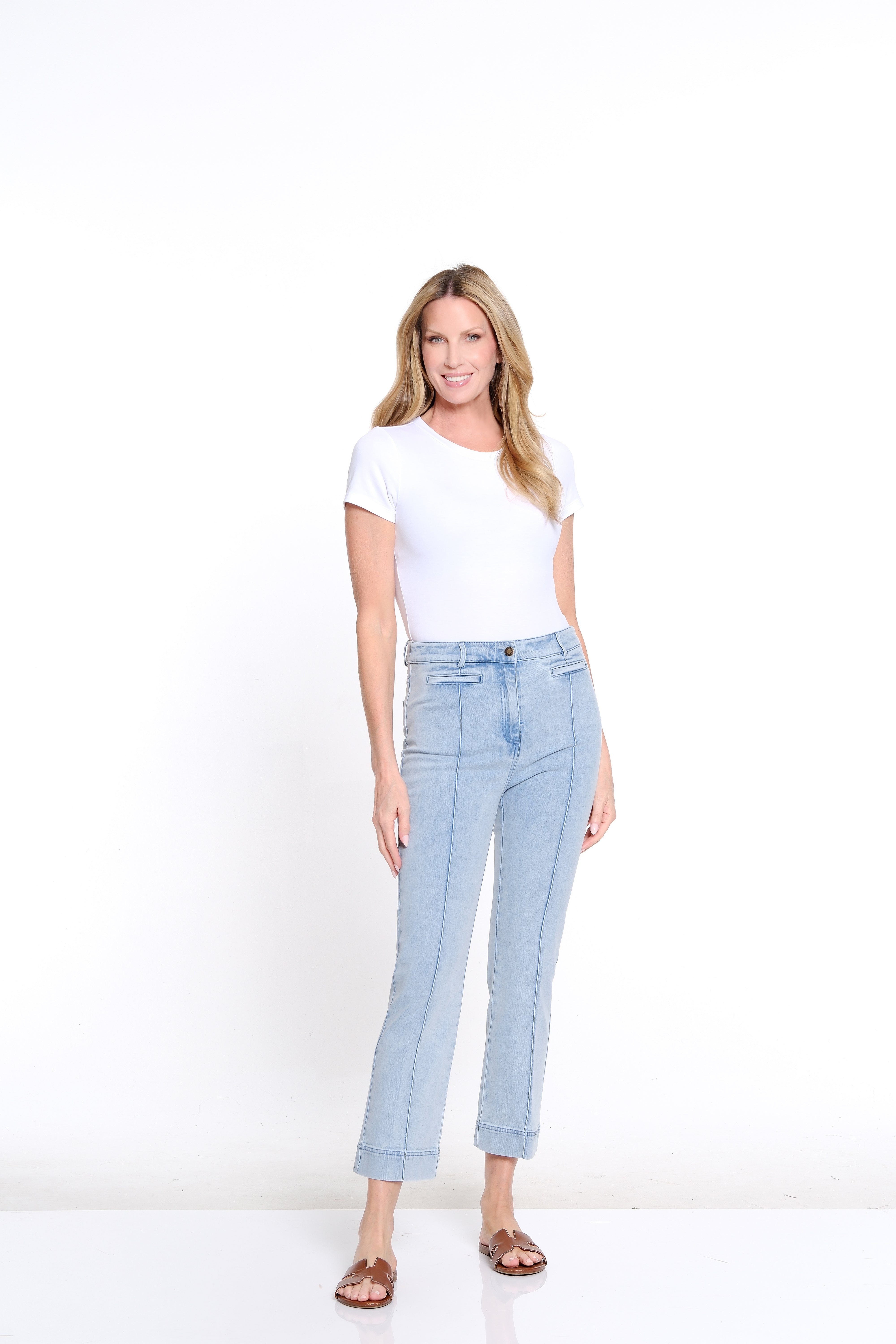 Flare Leg Denim Crop Jean - Missy