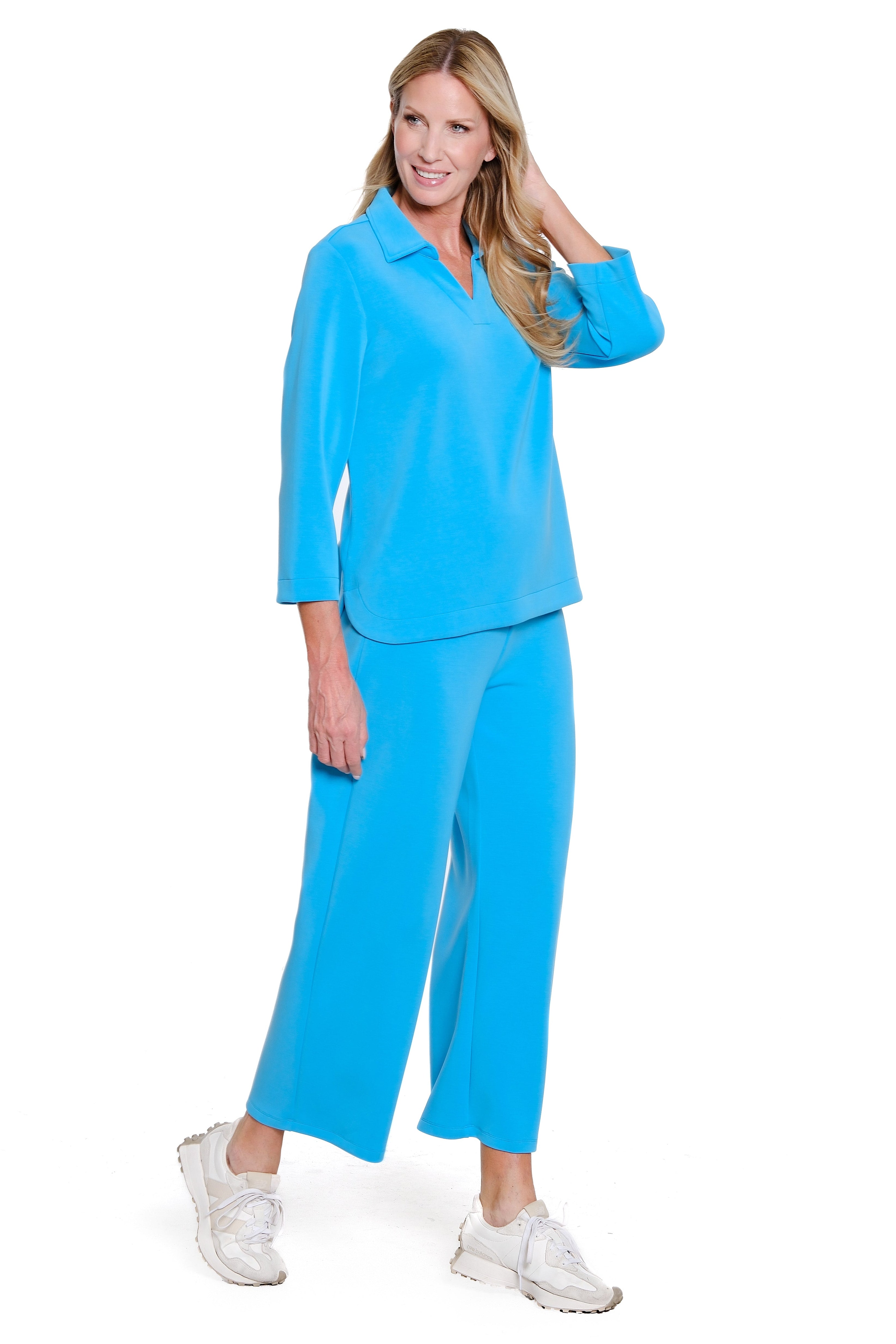 Knit Lounge Set - Vivid Turquoise