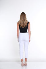 Denim Crop Pant- White