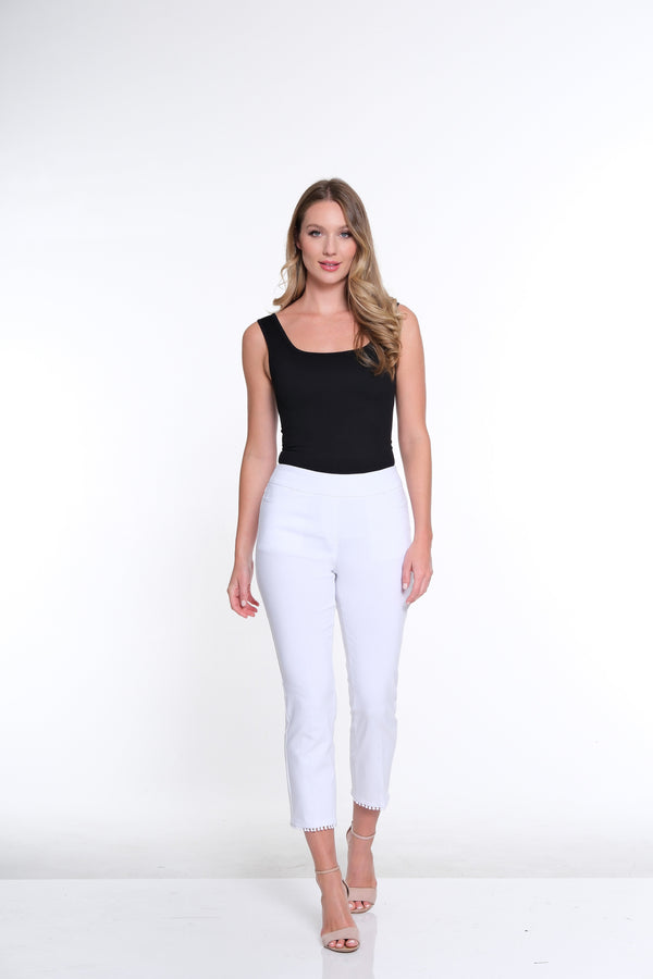 Denim Crop Pant- White