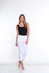 Denim Crop Pant- White