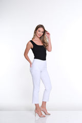 Denim Crop Pant- White