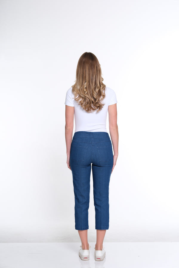 3-Strap Hem Pant - Denim