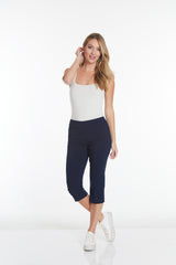 Pull On Capri Pants With Pockets - Midnight