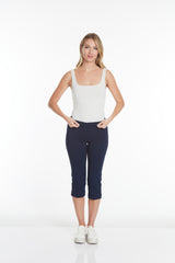 Pull On Capri Pants With Pockets - Midnight