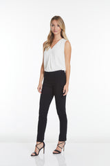 PULL ON NARROW LEG PANT - Black