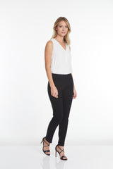 PULL ON NARROW LEG PANT - Black