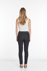 PULL ON NARROW LEG PANT - Black Denim