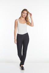 PULL ON NARROW LEG PANT - Black Denim