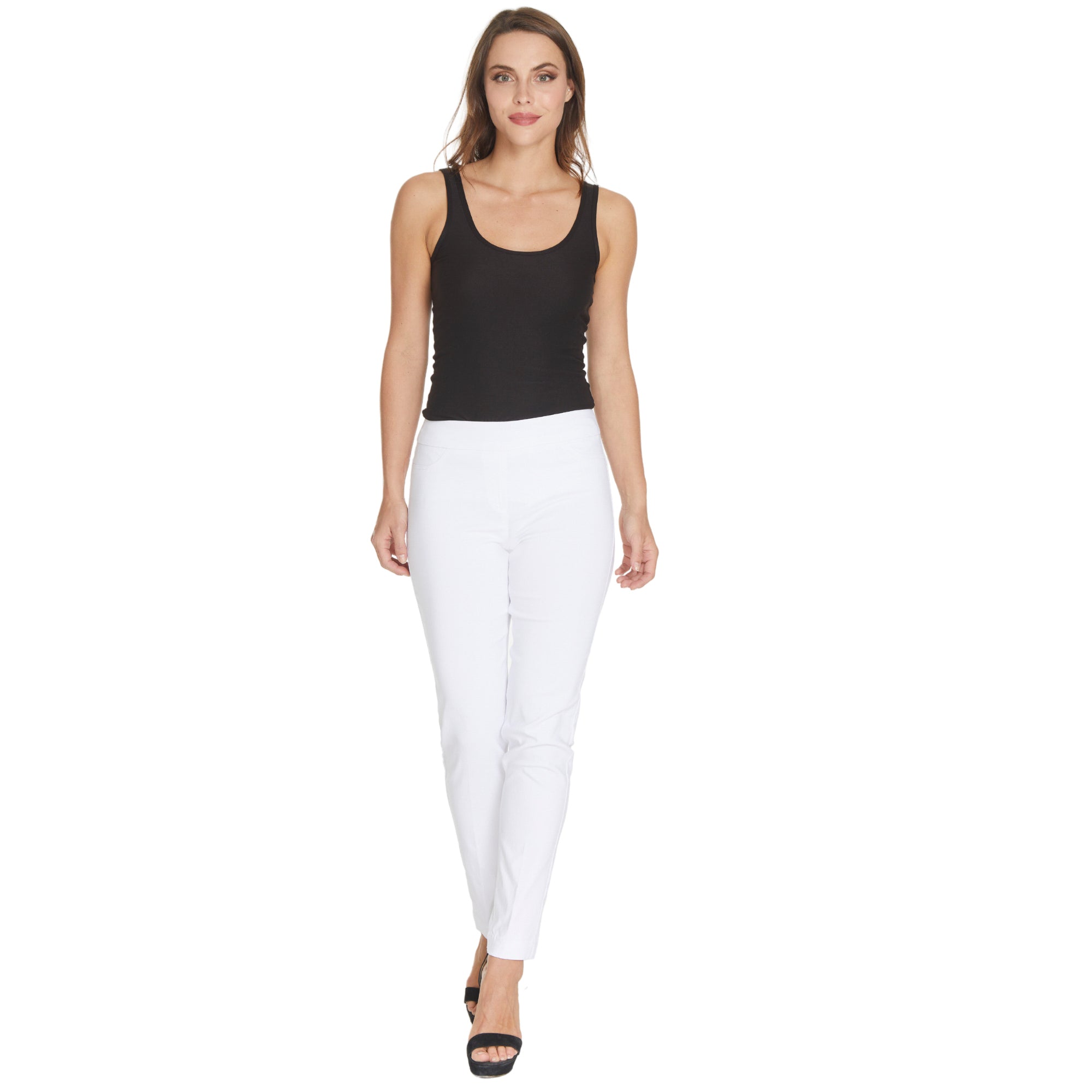 salsation polso パンツ　ホワイト　S Pull-On Narrow Leg Pant - White