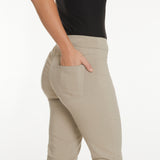 Pull-On Ankle Pant with Back Pockets - Stone