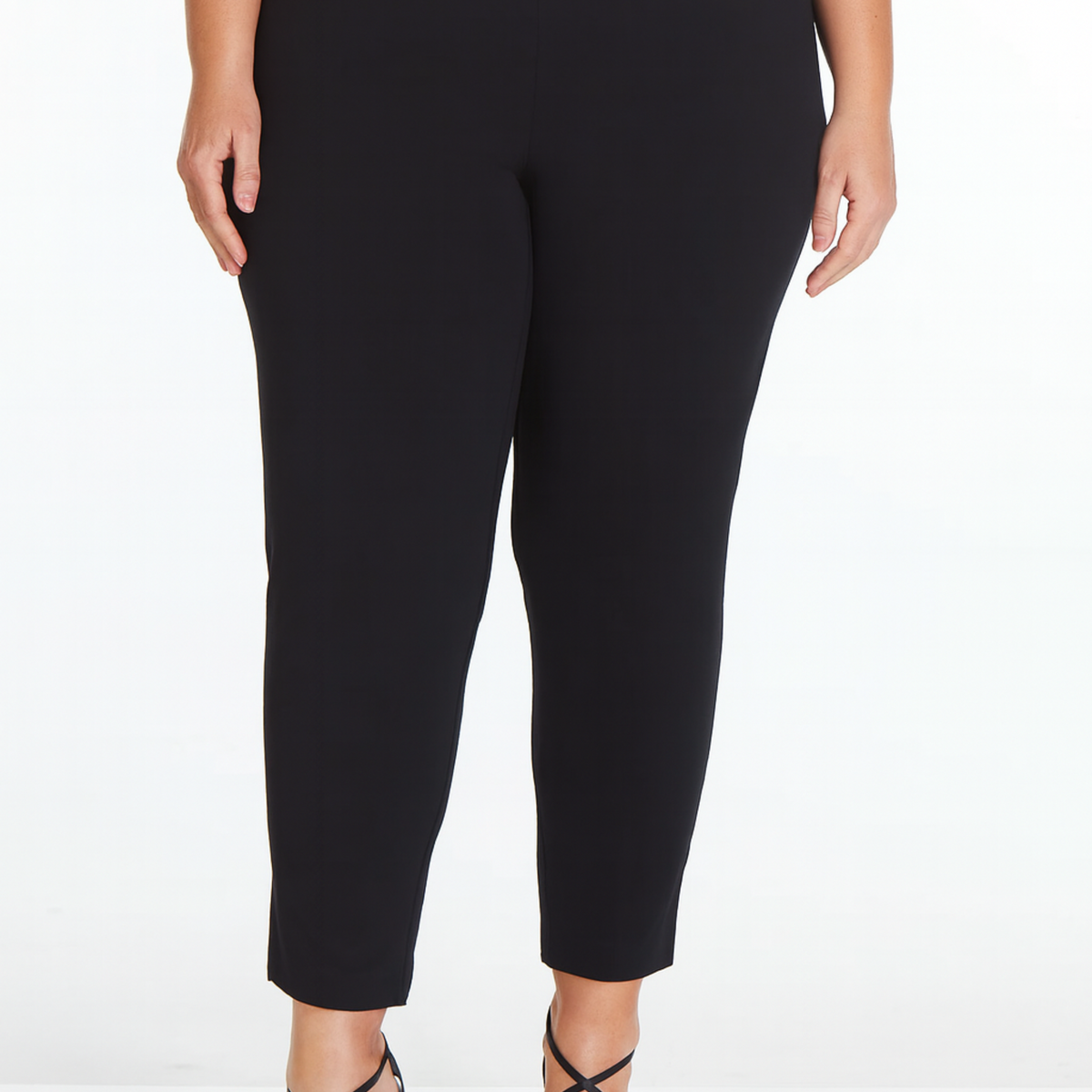 Plus Size Black Ankle Pants – Slimsation By Multiples