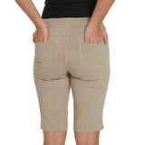 Plus Size Stone Pull On Walking Shorts With Pockets