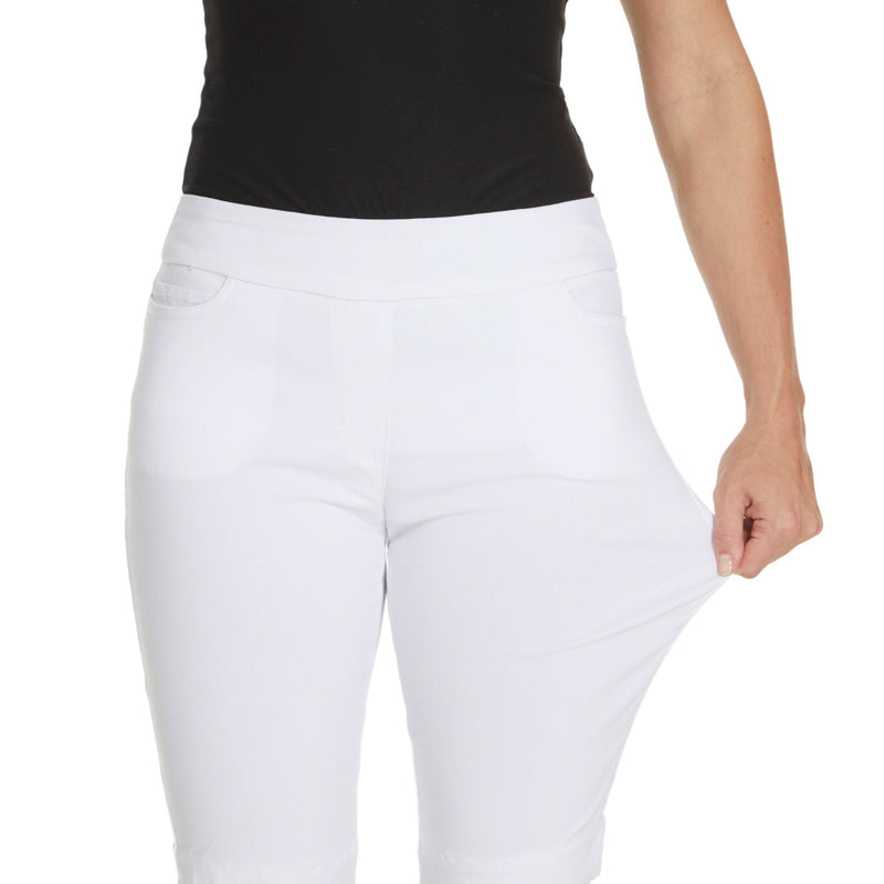 PLUS Pull-On Walking Short with Real Pockets - White