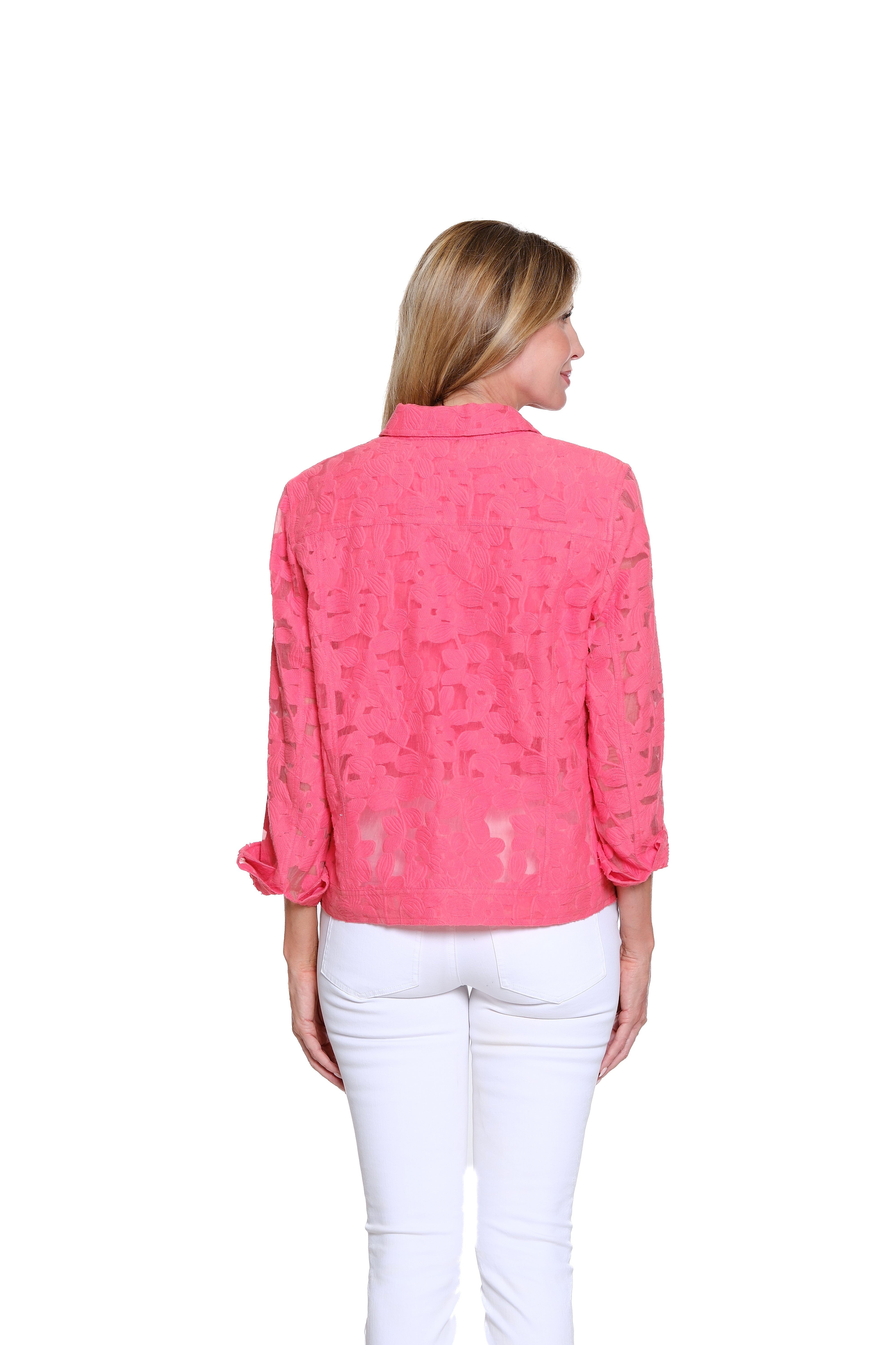 Coral Pink Jean Style Jacket - Petite