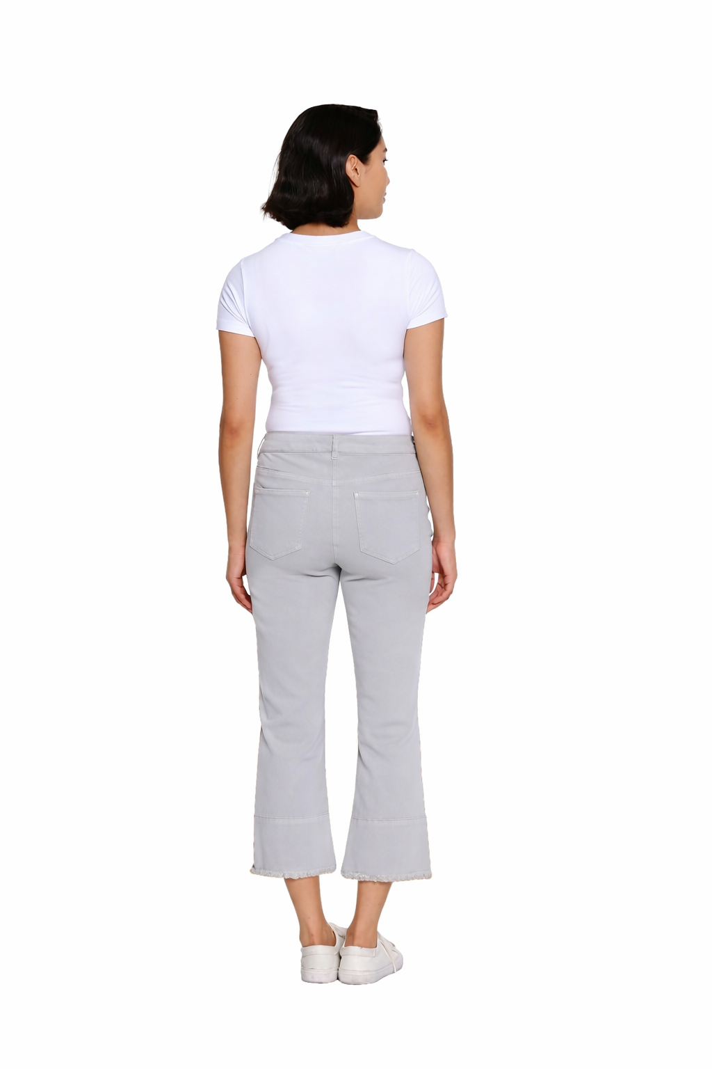 Garment-Dyed Stretch Denim Crop Pant  - Petite