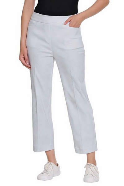 Jacquard Woven Crop Pant - Ice Grey
