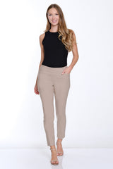 Solid Fine Line Twill Ankle Pant - Stone