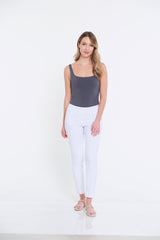 PLUS PULL-ON ANKLE PANT WITH REAL FRONT AND BACK POCKETS - Women's - White