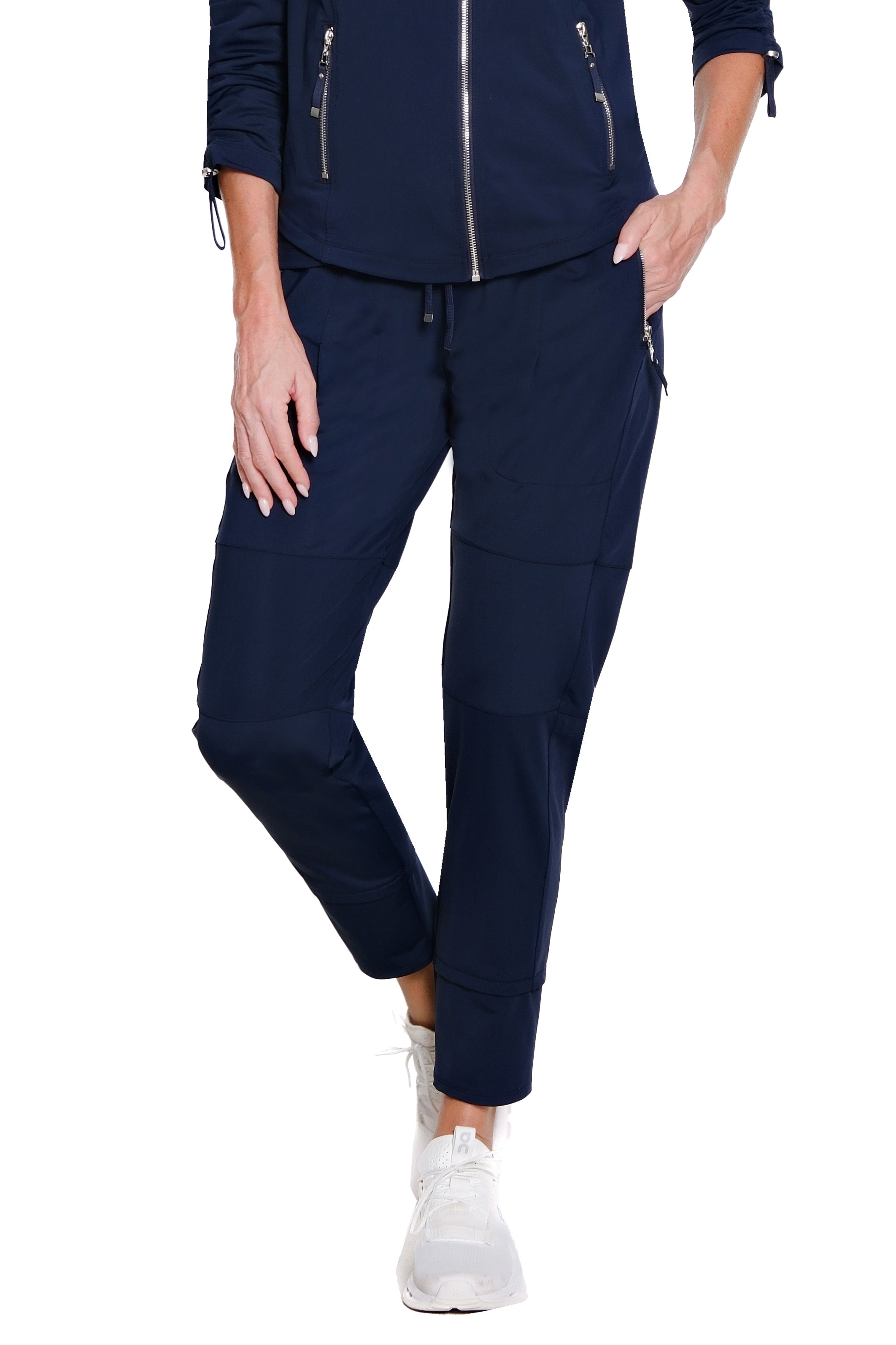 Jersey Knit Jogger Ankle Pant - Petite - Midnight