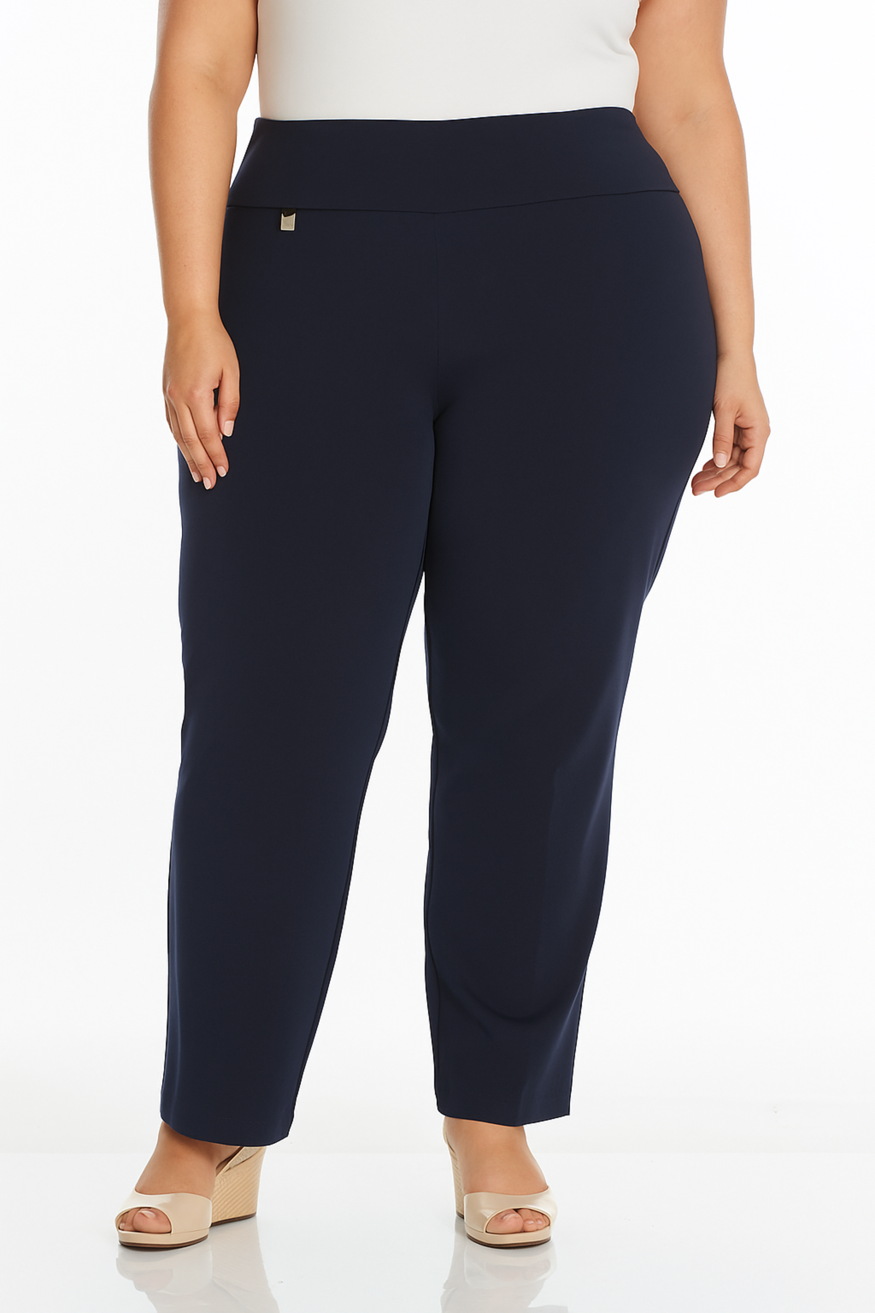 Plus Size Solid EASE-Y-Fit Knit Relaxed Pant - Midnight Blue