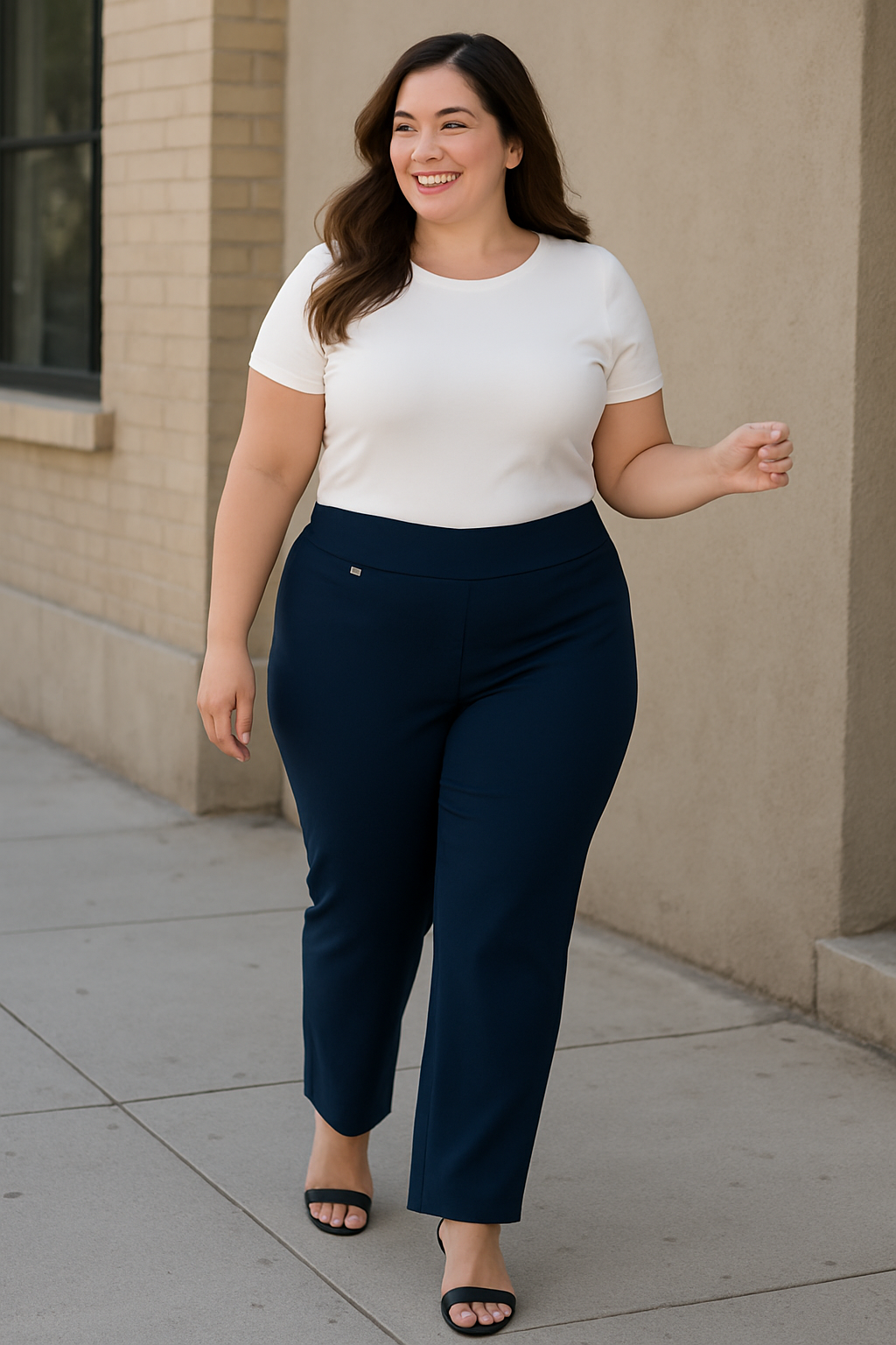 Plus Size Solid EASE-Y-Fit Knit Relaxed Pant - Midnight Blue