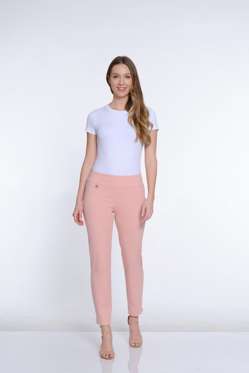 Plus Size Elastic Waist Pull On Pants - Blush