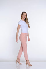 Plus Size Elastic Waist Pull On Pants - Blush