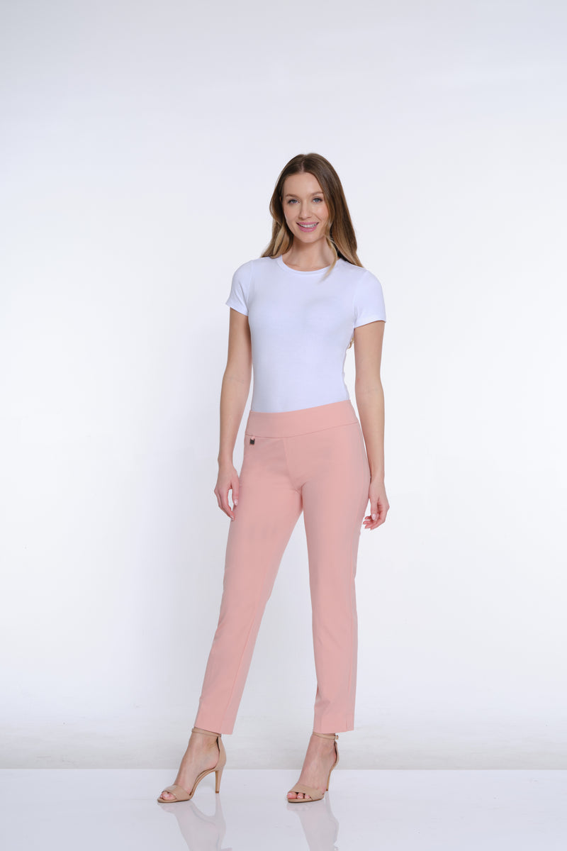 Plus Size Elastic Waist Pull On Pants - Blush