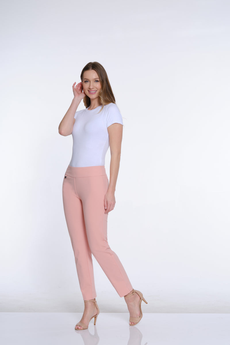 Plus Size Elastic Waist Pull On Pants - Blush