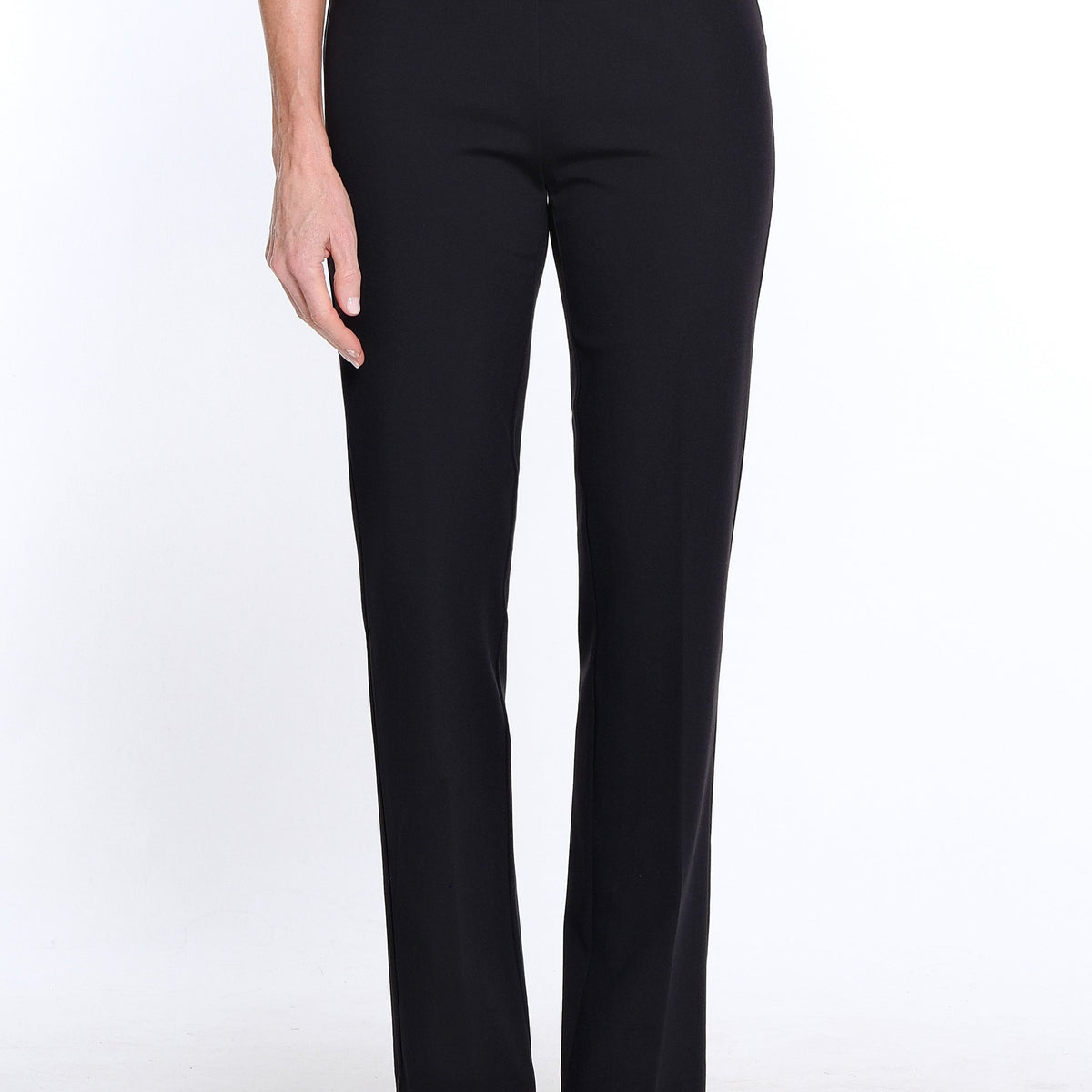 black straight leg dress pants NYDJ Women's Marilyn Straight Pants in Plus Size in Black, Size: 16W