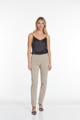 PULL ON NARROW LEG PANT - Stone