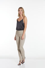 PULL ON NARROW LEG PANT - Stone