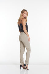 PULL ON NARROW LEG PANT - Stone