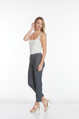 Pull-On Charcoal Ankle Dress Pants