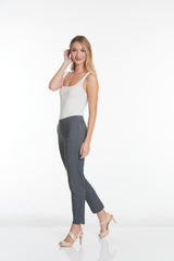 Pull-On Charcoal Ankle Dress Pants