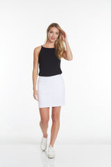 Pull On White Skort With Pockets